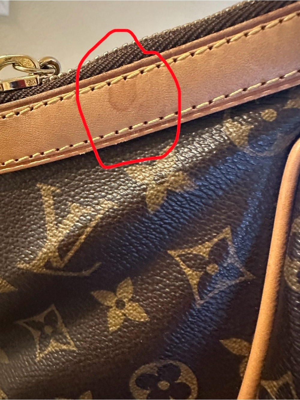 Louis Vuitton Monogram Canvas Shoulder Bag in Brown and Tan - Picture 11 of 16